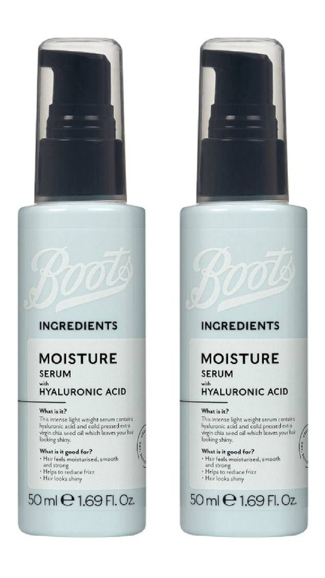 BOOTS INGREDIENTS Moisture Hair Serum With Hyaluronic Acid 50 ml