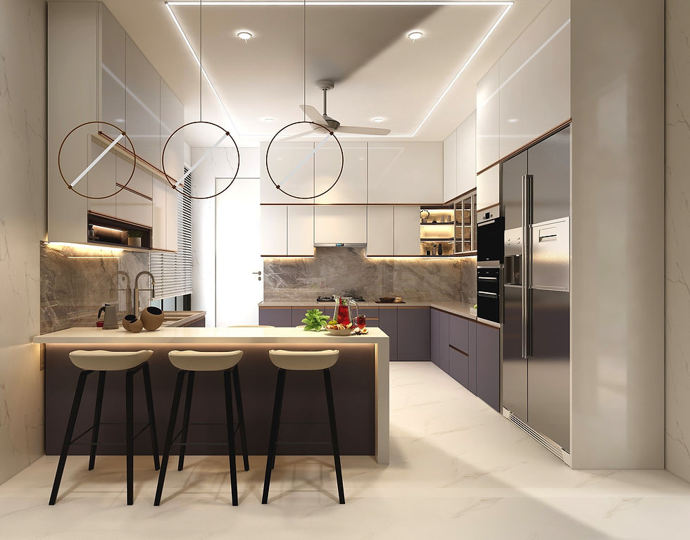 An open-kitchen designed by Dezinebox