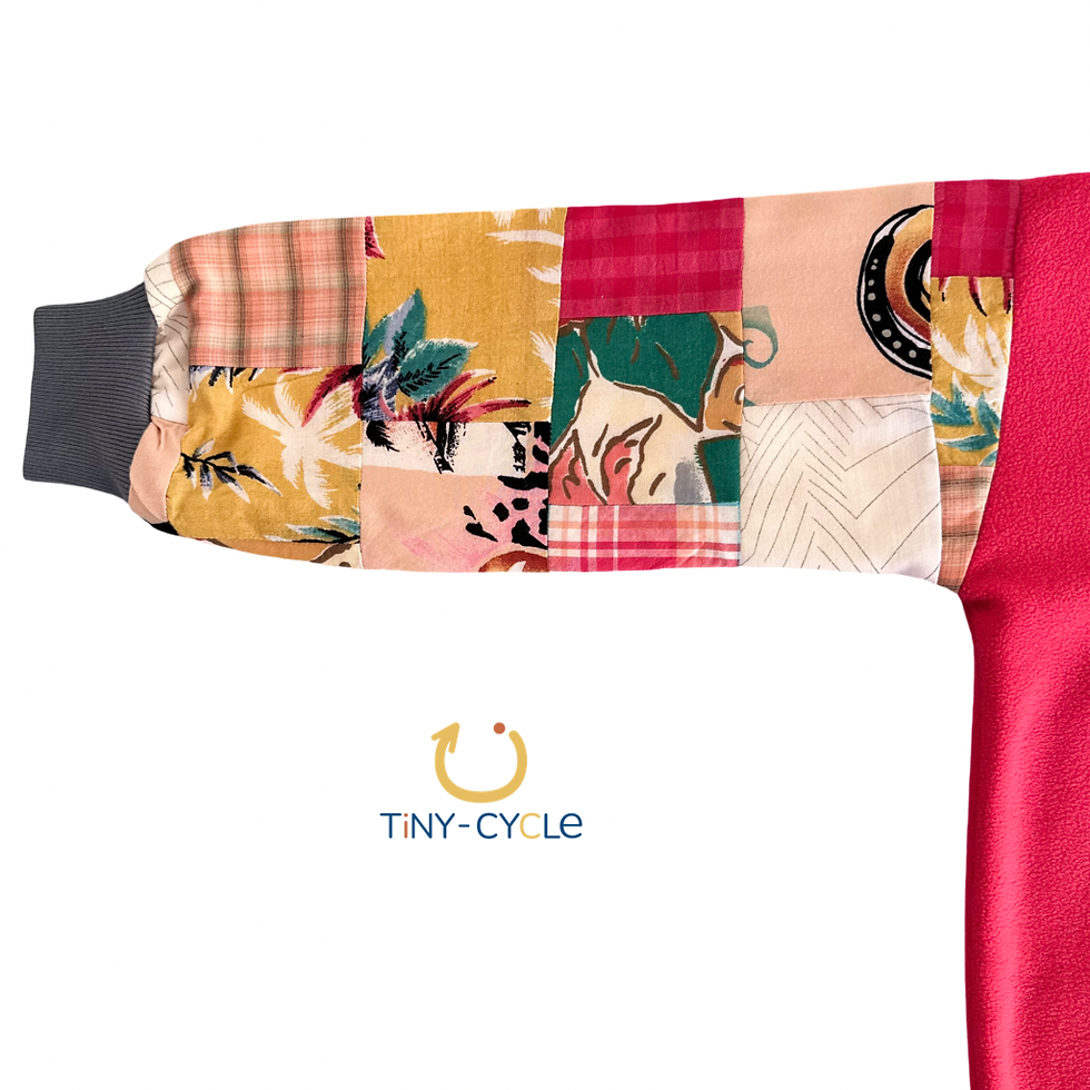 Miniatura: Polerón Patchwork Bloom Rojo