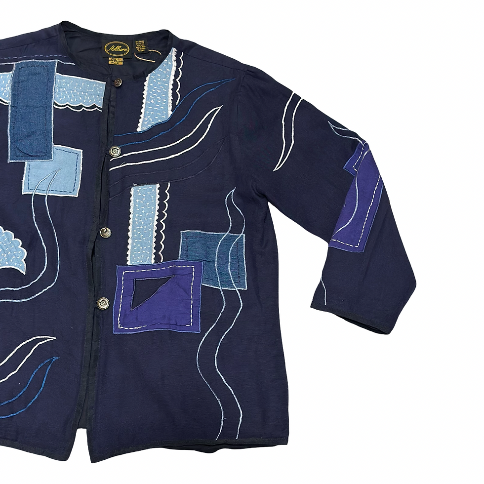 Miniatura: Chaqueta VNTG Patchwork Azul