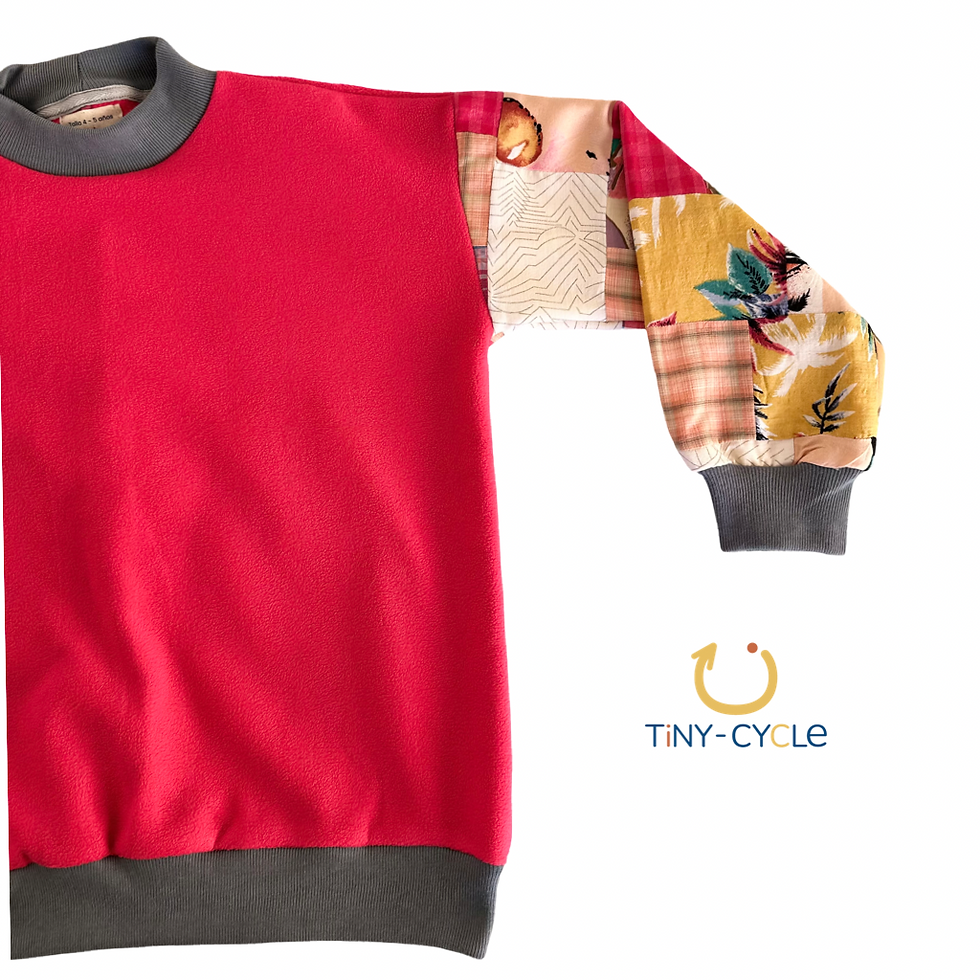 Miniatura: Polerón Patchwork Bloom Rojo