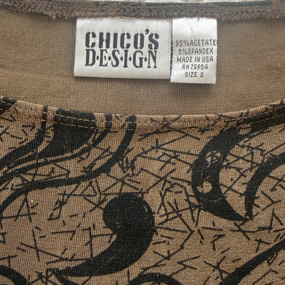 Miniatura: Polera VNTG Paisley Café