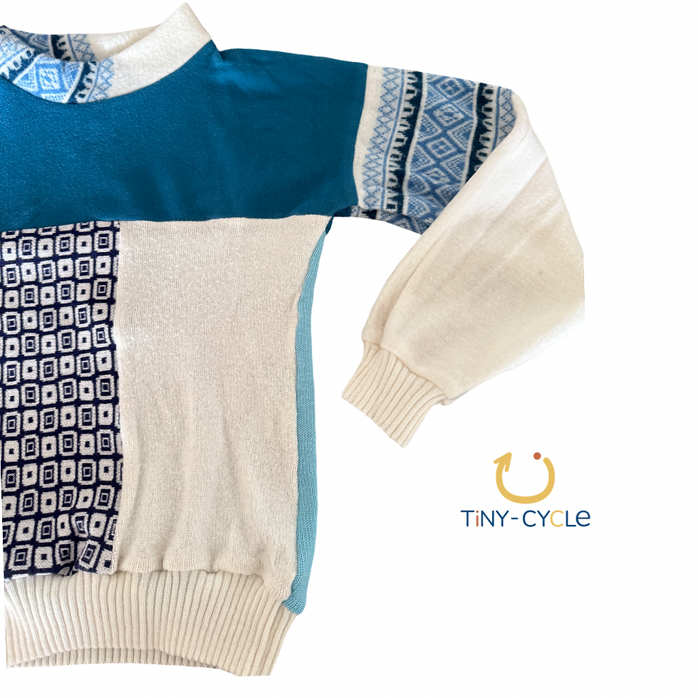 Miniatura: Título: Chaleco Patchwork Azul Ártico