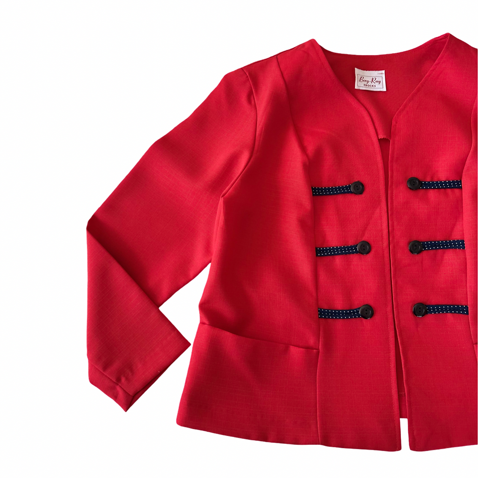 Miniatura: Blazer Rojo Statement Estilo Militar