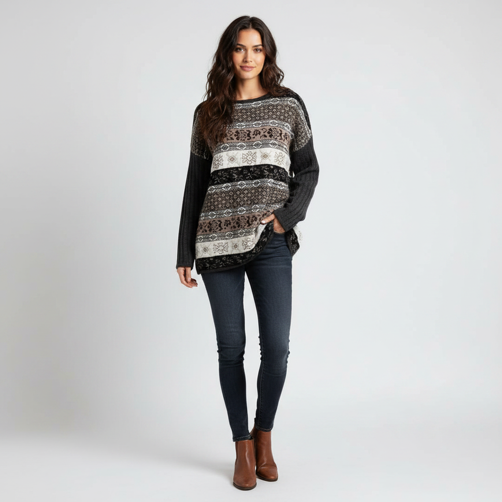 Sweater VNTG Nordic a Rayas