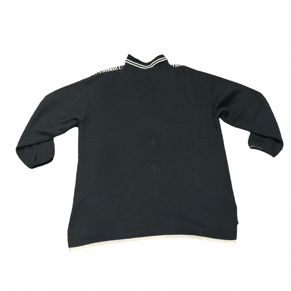 Miniatura: Cardigan VNTG italiano Blanco y Negro
