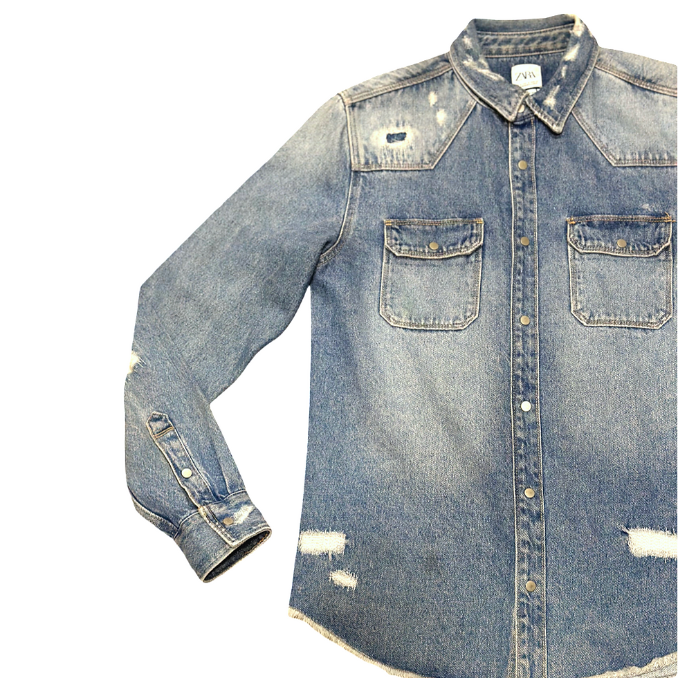 Miniatura: Camisa Denim Desgastada