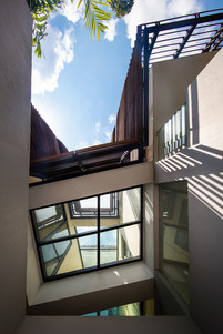 Courtyard and bridge with view to roof
Photos © Finbarr Fallon Creative Office