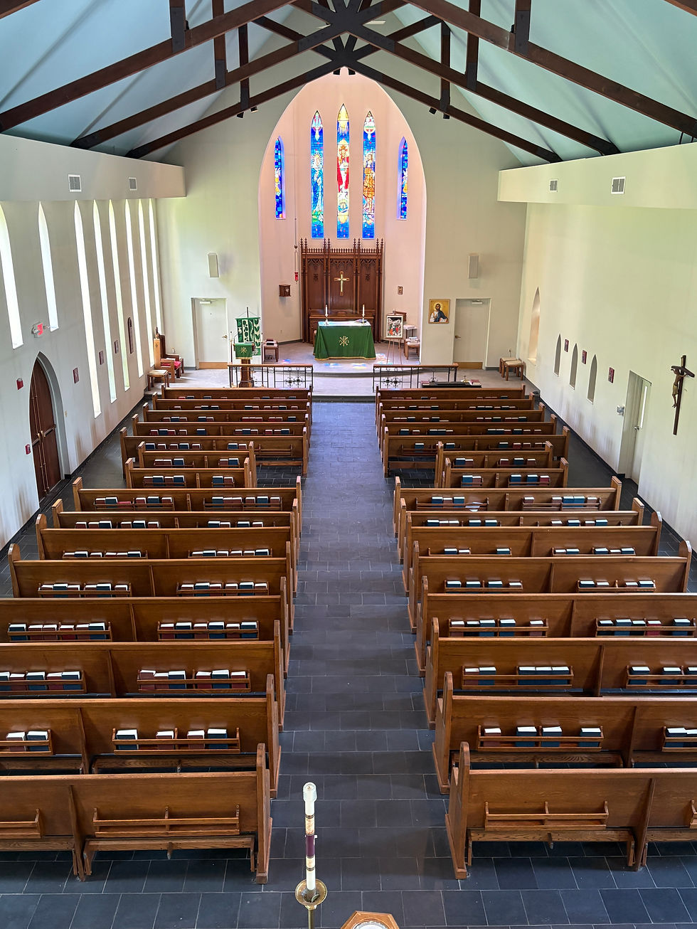 An even wider shot of the whole church
