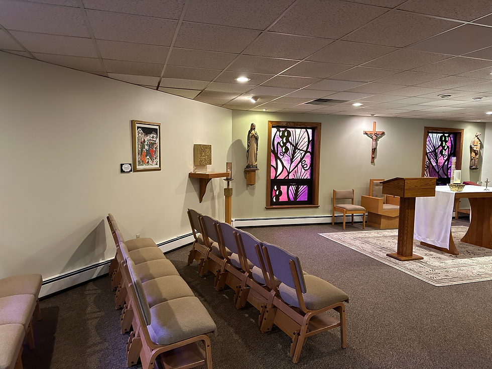 A wider shot of the chapel at St. Bernard.