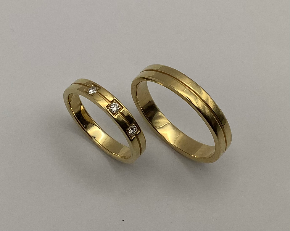 Thumbnail: 18 karaat geel gouden trouwring