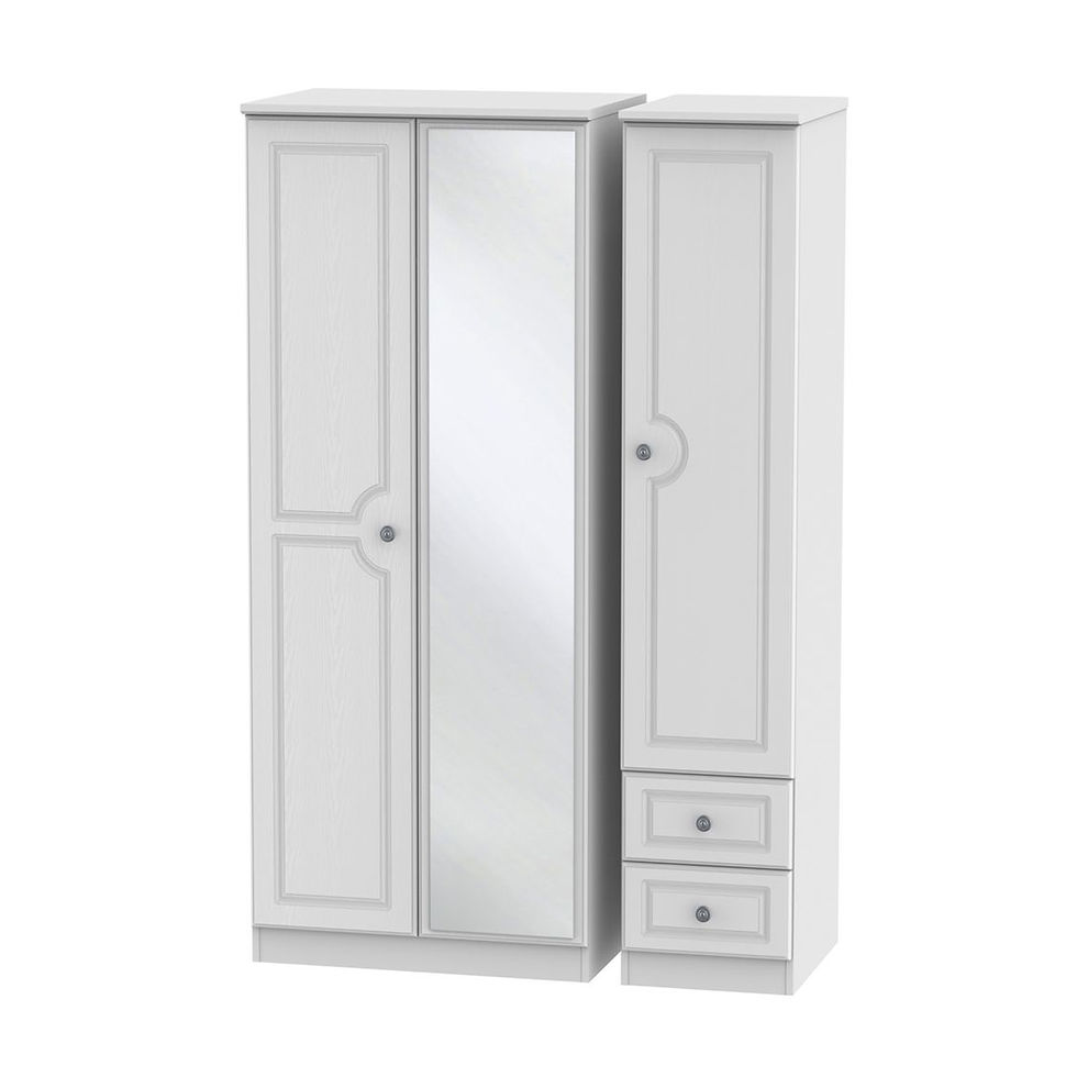 Thumbnail: Pembroke Triple Mirror & Drawers Wardrobe