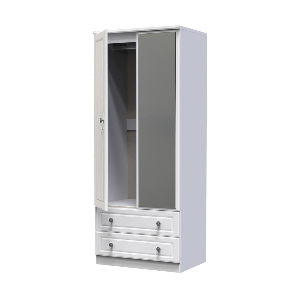Thumbnail: Pembroke 2'6" 2 Drawer Mirror Wardrobe