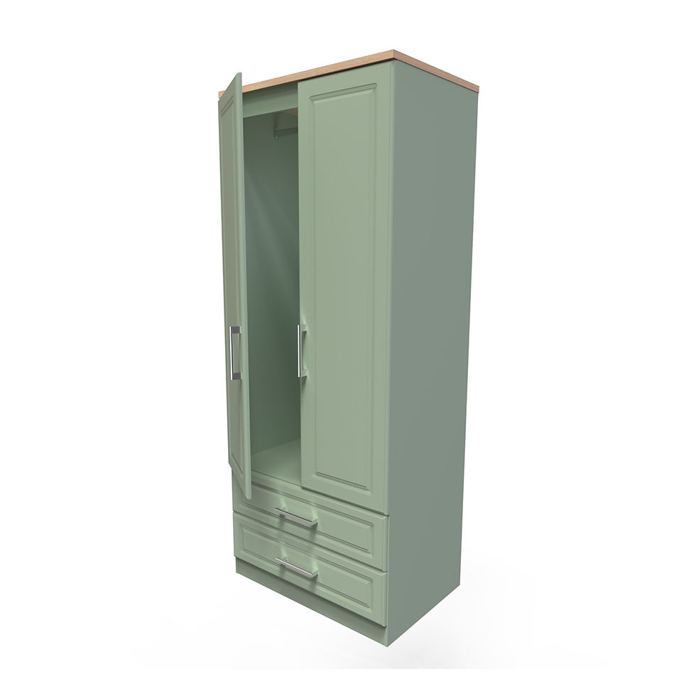 Thumbnail: Kent 2'6" 2 Drawer Wardrobe