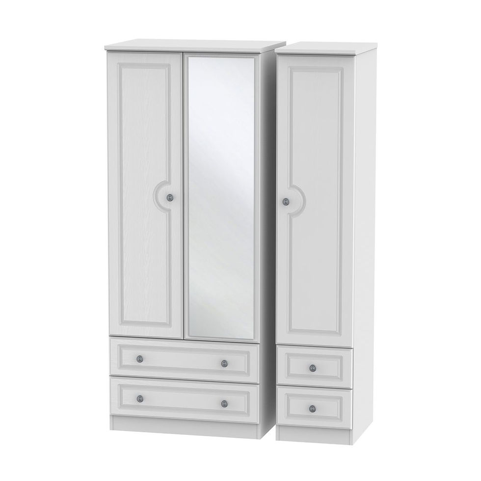 Thumbnail: Pembroke Triple 2 Drawer, Mirror & Drawers Wardrobe