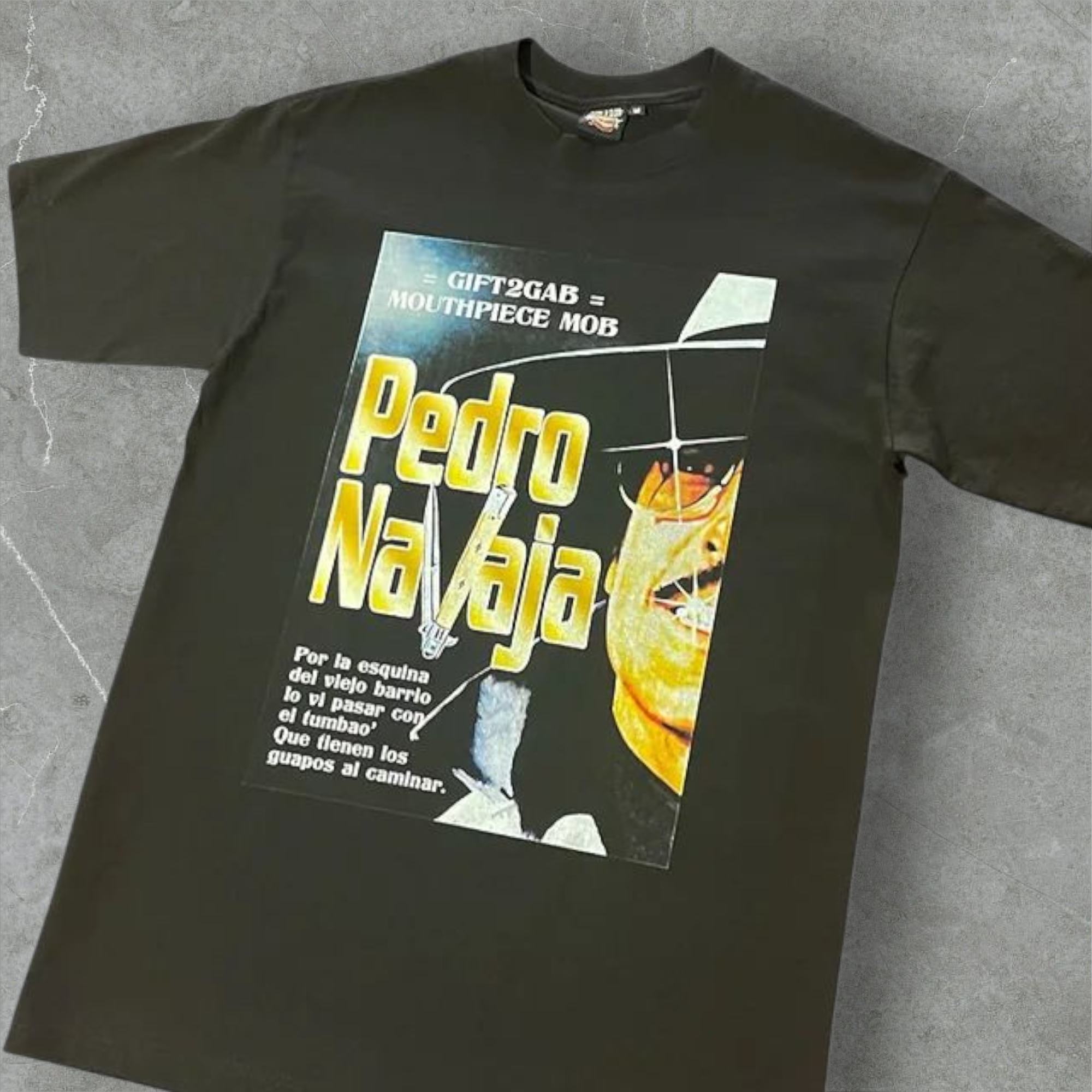 G2G Classic Pedro Navaja Black T-shirt New