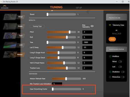 Gear Smoothing Factor