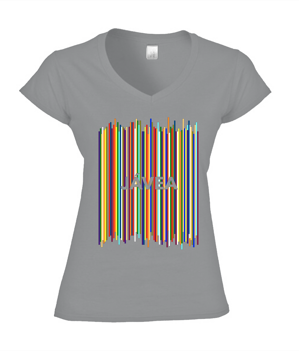 Thumbnail: JÁVEA Lines Fitted V-Neck T-Shirt 