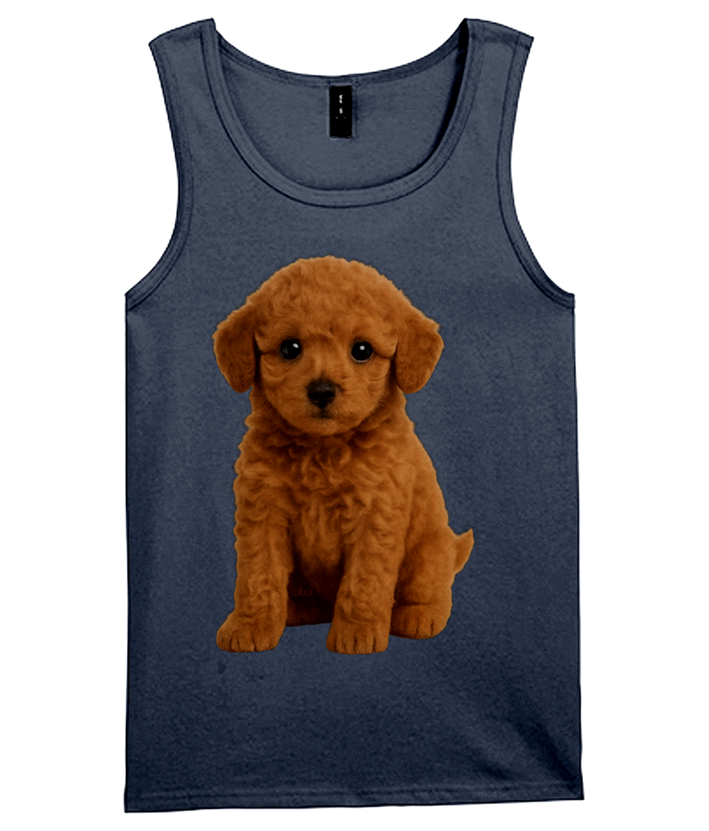 Tank Top withe cute poodle puppy