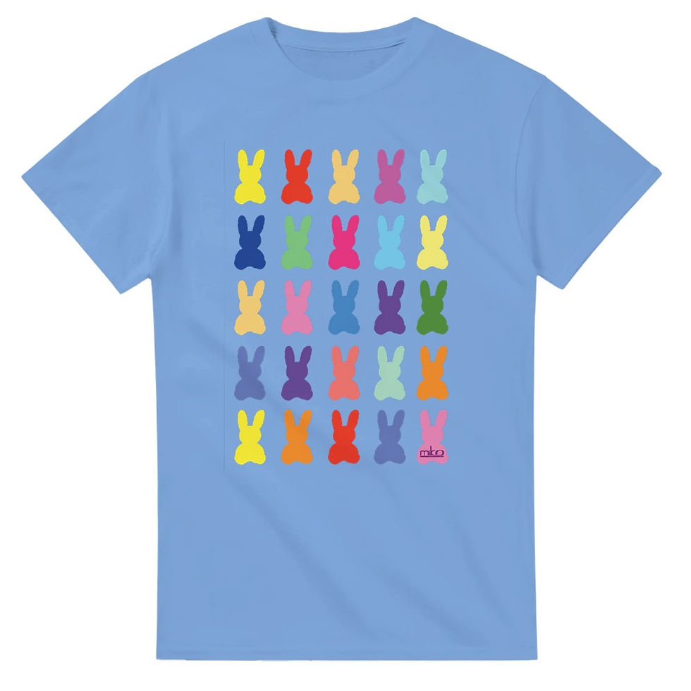 Miniaturbild: Multi Bunnies Colours Miko Unisex T-shirt