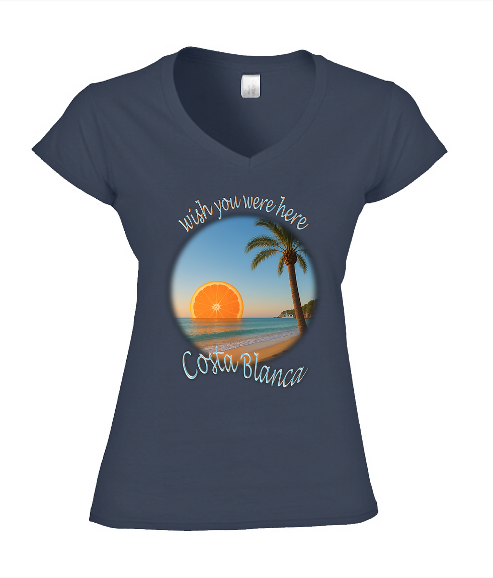 Thumbnail: Wish You... Miko Fitted V-Neck T-Shirt 