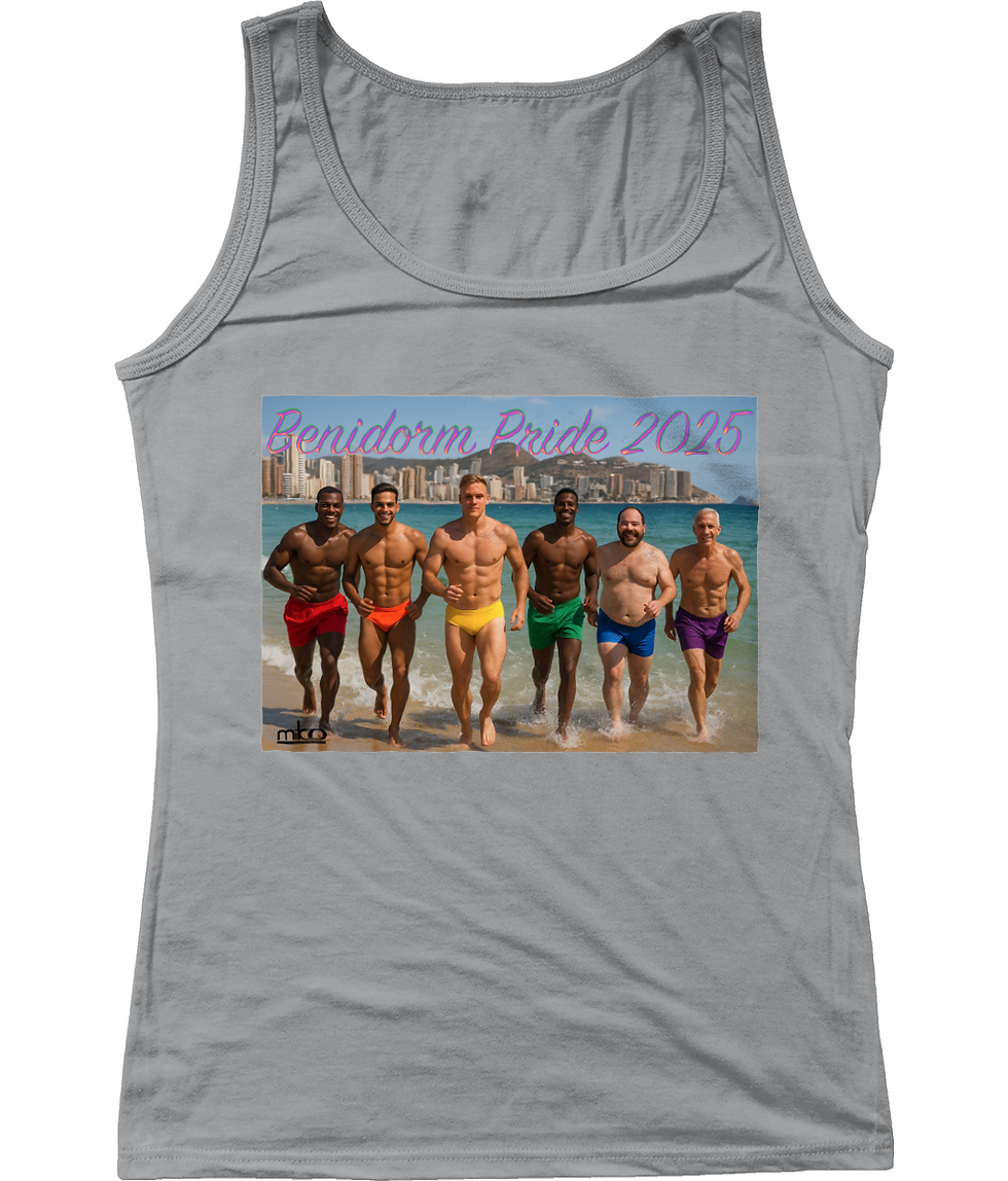 Thumbnail: SoftStyle Tank Top - Gildan Benidorm pride beach 2025