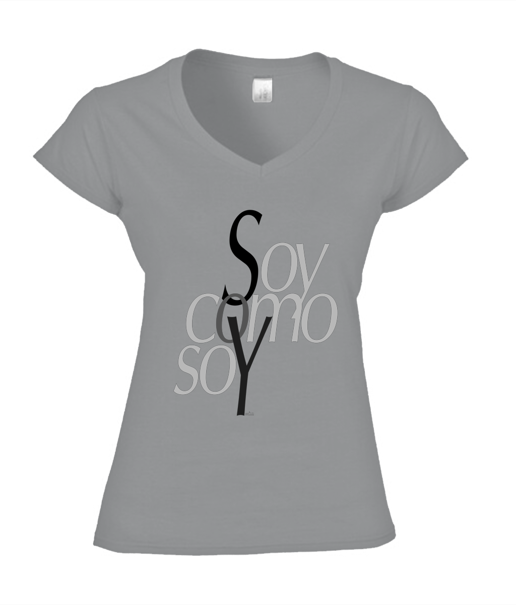 Ladies SoftStyle V-Neck T-Shirt - Gildan soy como soy miko