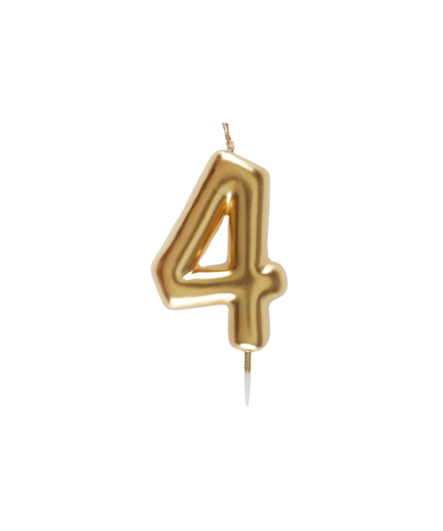 Bougie Or Chiffre 4