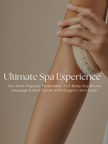 Dry Brushing | Full-Body Massage | Mini Facial
The Ultimate Spa Experience is Etana’s most indulgent, full-body ritual—crafted for those seeking complete restoration in an unhurried, boutique setting. This extended treatment begins with full-body dry brushing to awaken circulation, support lymphatic flow, and gently prepare the body for deep relaxation.
You’ll then melt into a nourishing, full-body massage delivered with intentional, flowing techniques designed to calm the nervous system and release accumulated tension. Heated tables and a thoughtfully paced rhythm invite the body into a state of deep ease and surrender.
Your experience concludes with a luxurious mini facial using Eminence Organic Skin Care, leaving the skin radiant, refreshed, and deeply nourished. Every element of this treatment is curated to feel immersive, grounding, and restorative—offering a true head-to-toe reset for body, mind, and senses.
Ideal for:
• Locals craving a refined escape and time to fully slow down
• Visitors seeking a luxurious, all-inclusive wellness experience
• Deep relaxation, nervous system reset, and full-body renewal
• Those wanting to feel exquisitely restored from head to toe