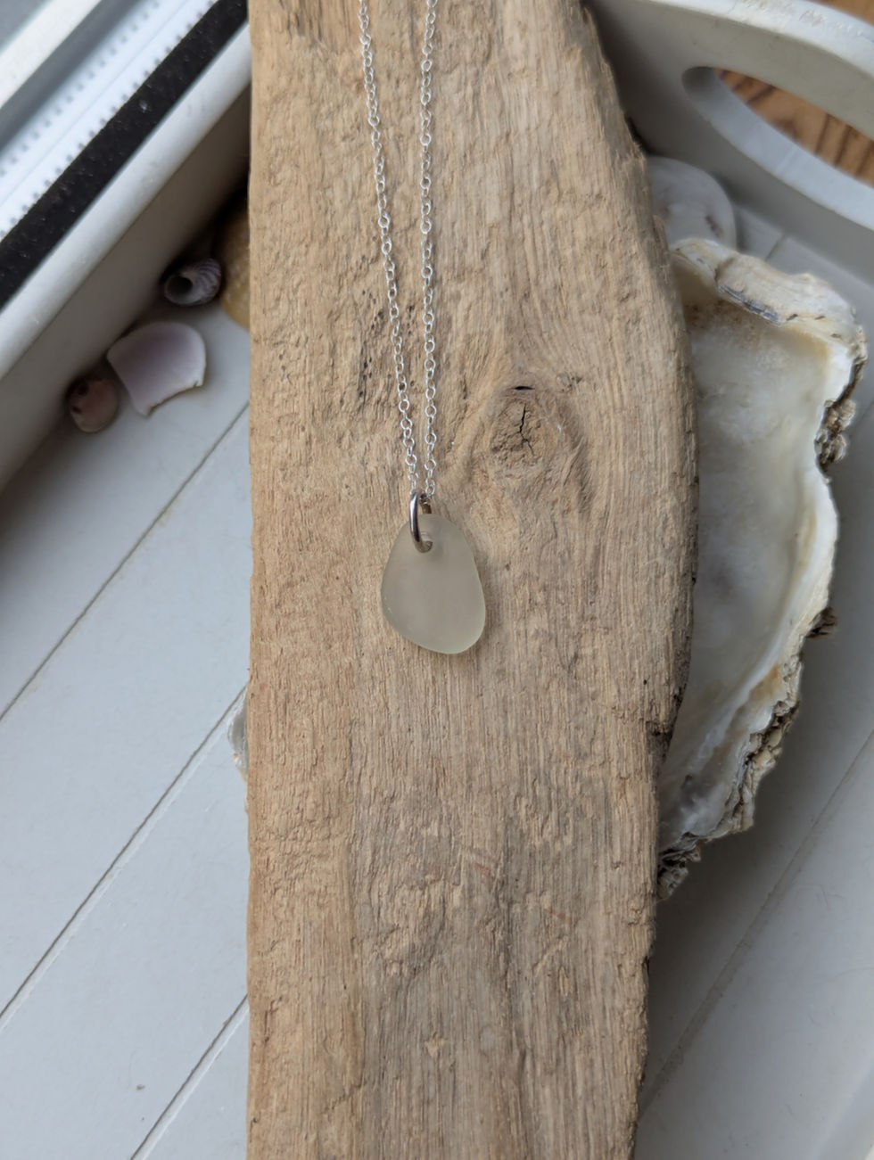 Thumbnail: Sea Glass // Sterling Silver Necklace 