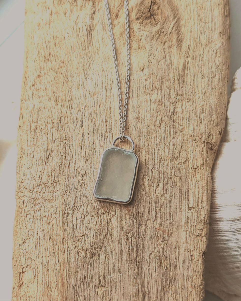 Thumbnail: Sea Glass // Sterling Silver Necklace 