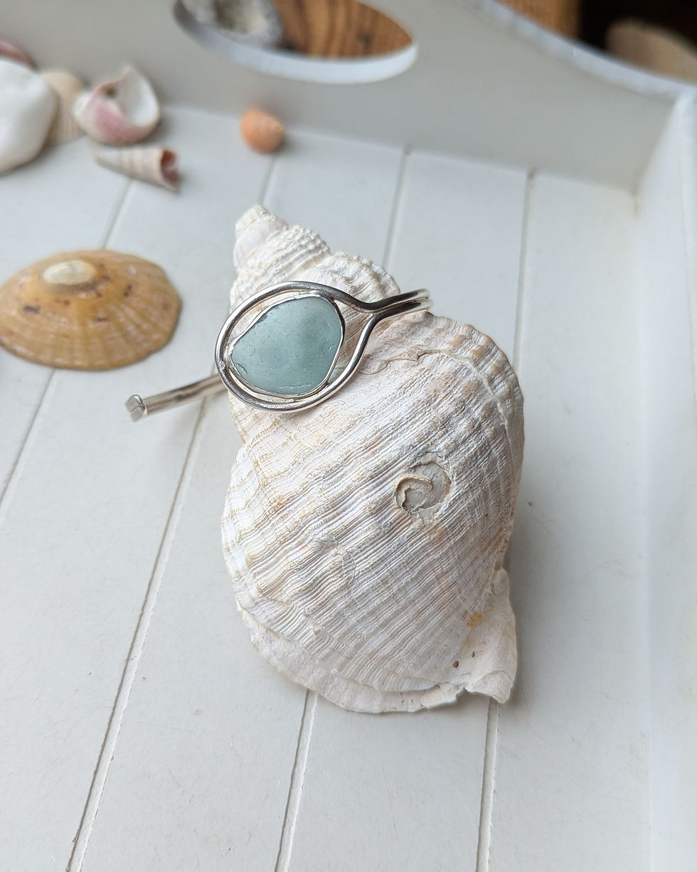 Thumbnail: Sea Glass // Sterling Silver // Cuff 