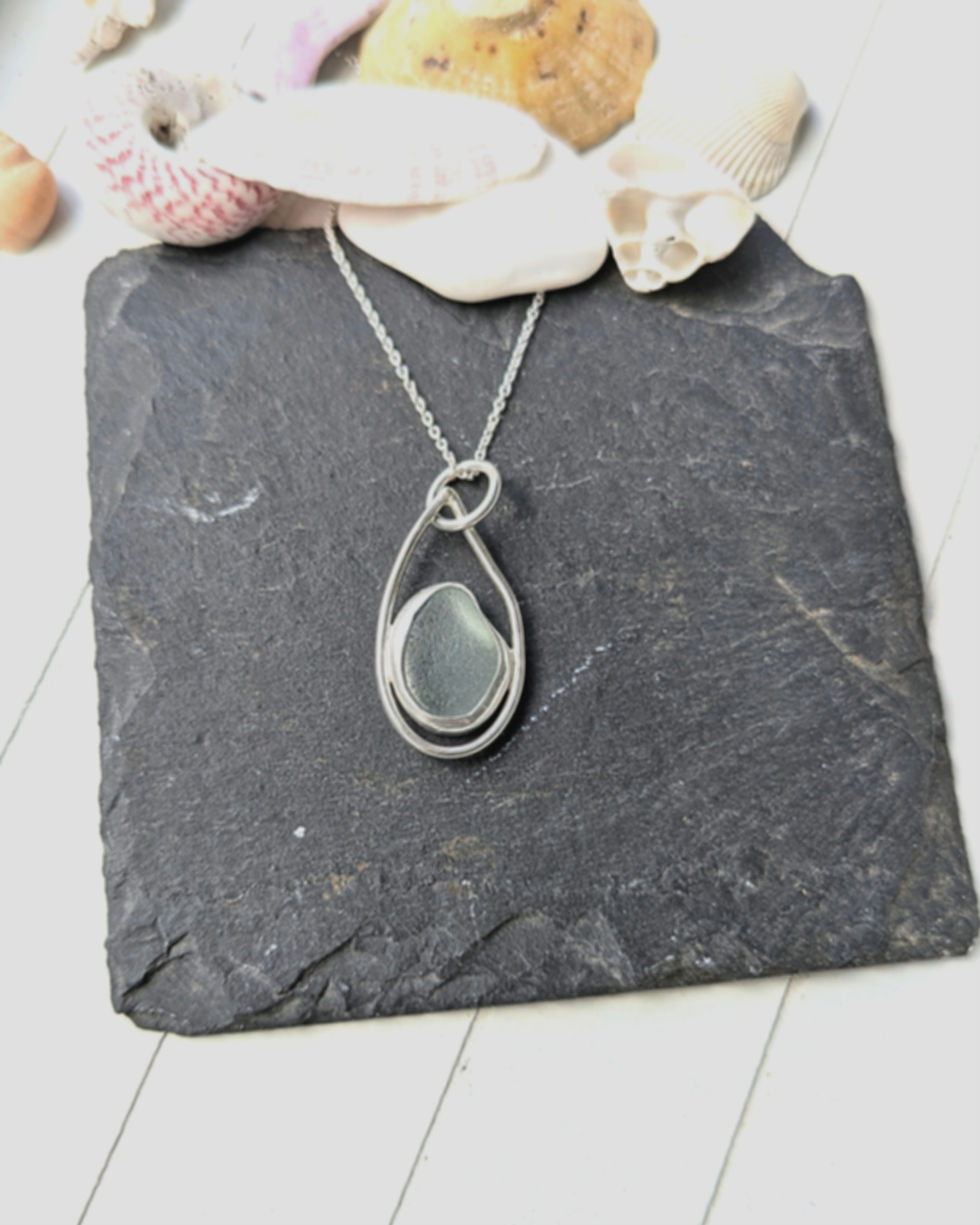 Sea Glass // Sterling Silver Necklace