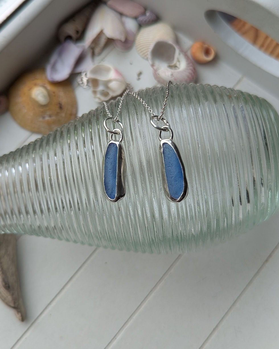 Thumbnail: Sea Glass // Sterling Silver Necklace 