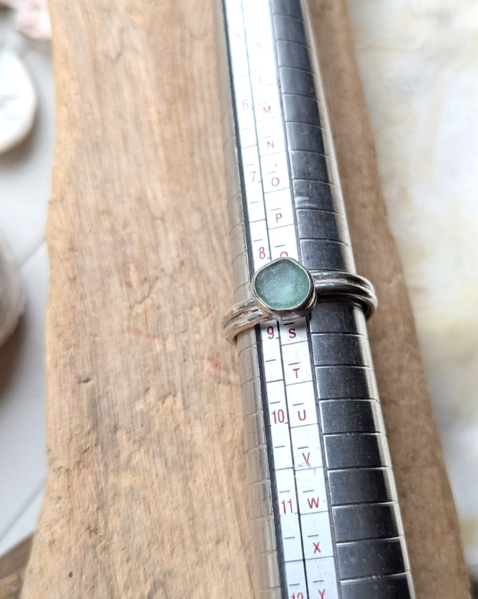 Thumbnail: Sea Glass // Sterling Silver Ring 