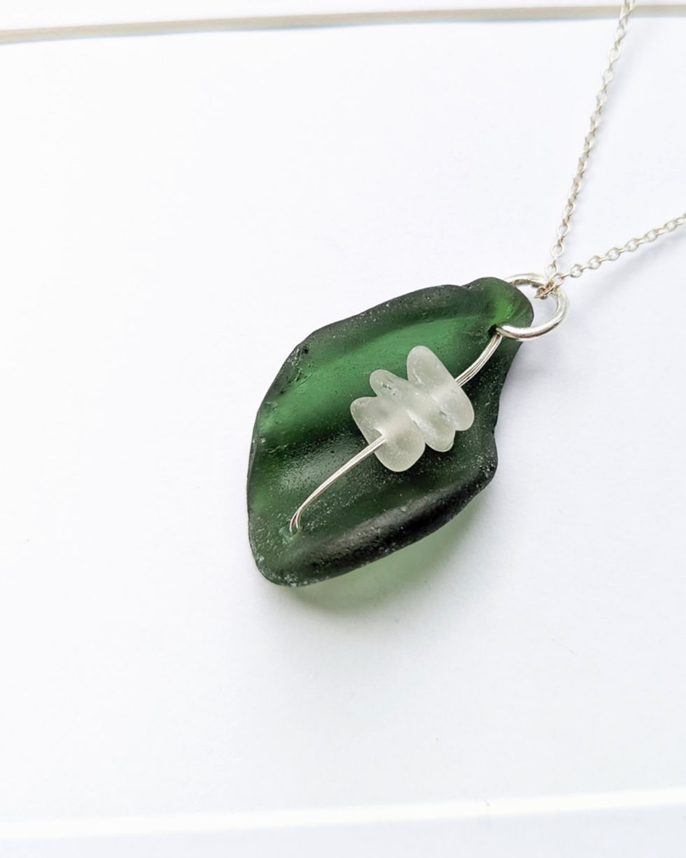 Sea Glass // Sterling Silver Necklace