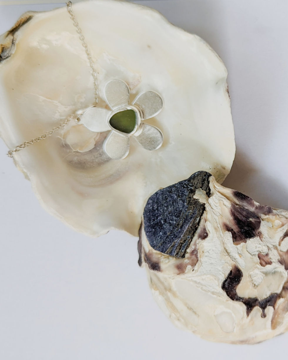 Sea Glass // Sterling Silver Necklace
