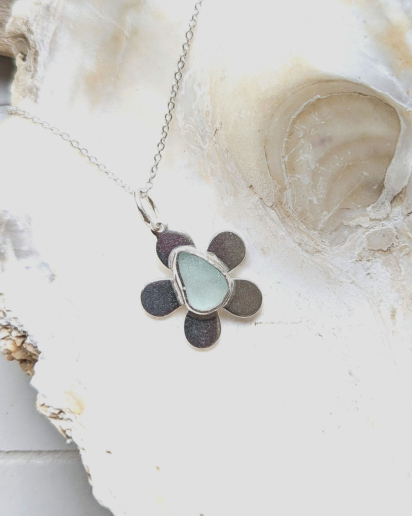 Sea Glass // Sterling Silver Necklace