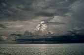 Clouds out at sea