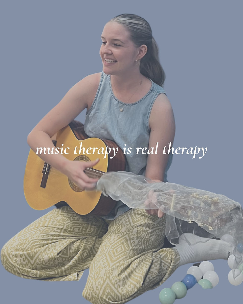 Music therapist in Tampa, FL doing a group music therapy class