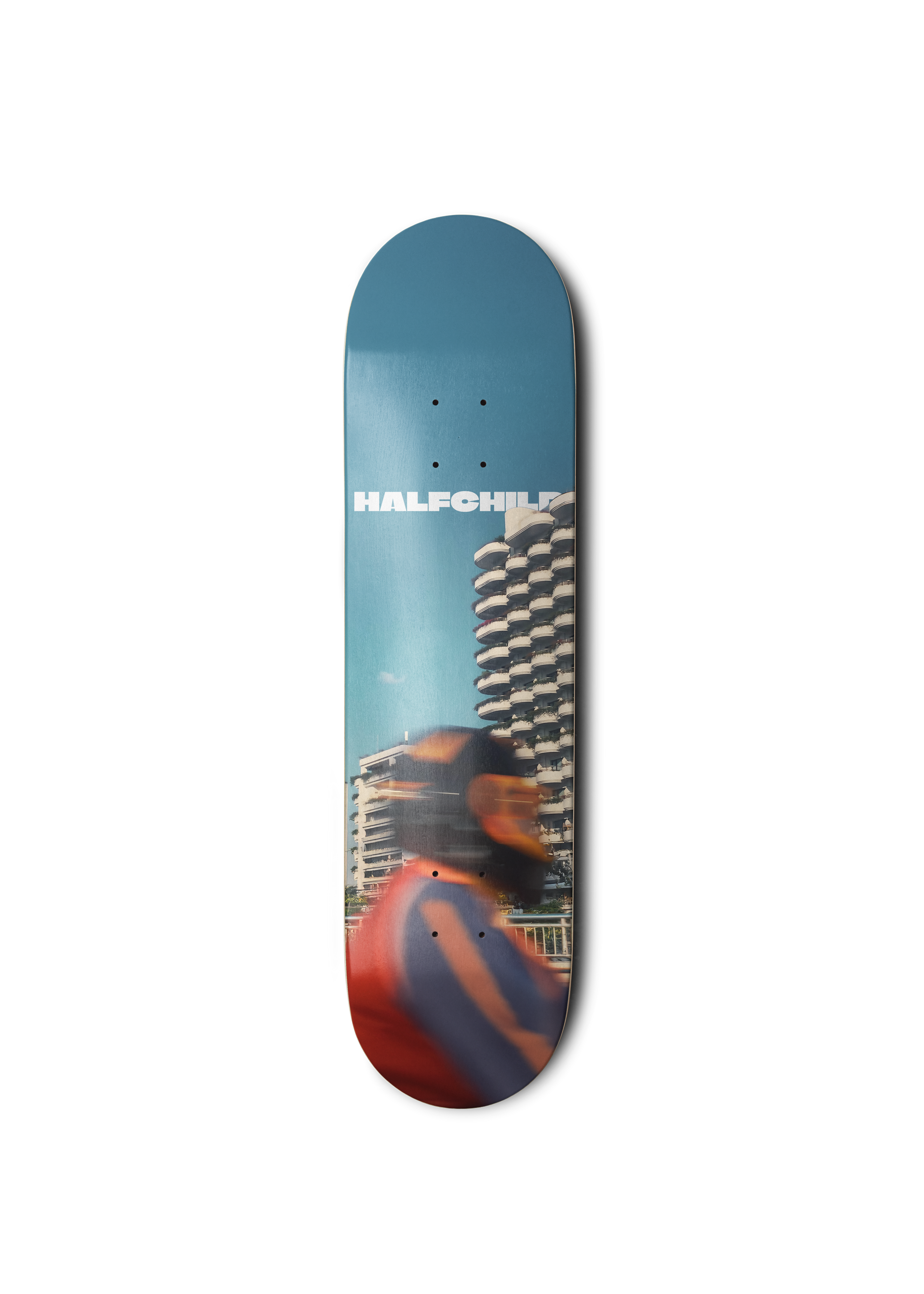 Blue Skateboard Deck Front View