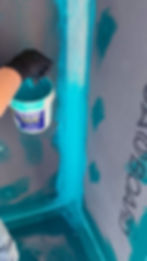 Paint ShowerSeel Corners apply shower waterproofing membrane prevent cracks prevent mold
