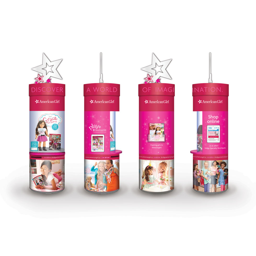 American Girl store kiosk concept render