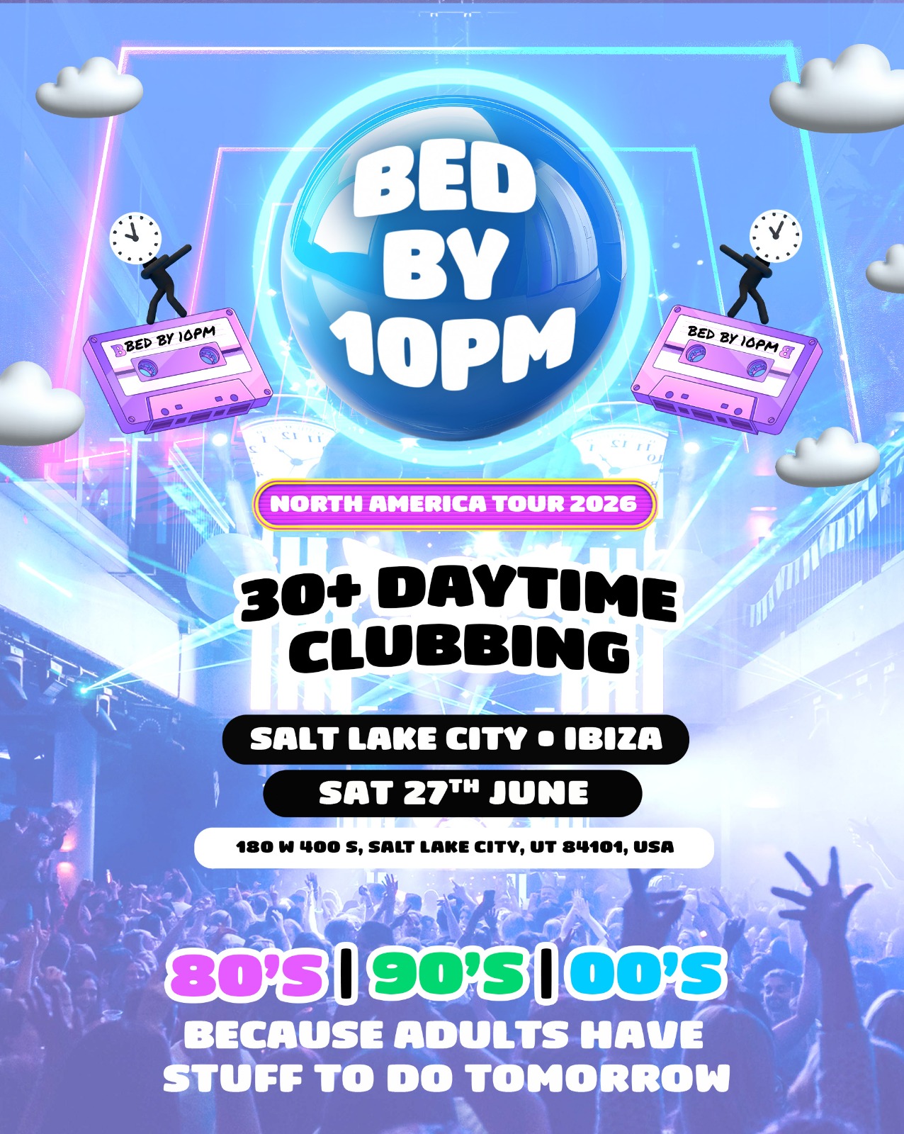 Bed By 10pm Is Coming To Salt Lake City!