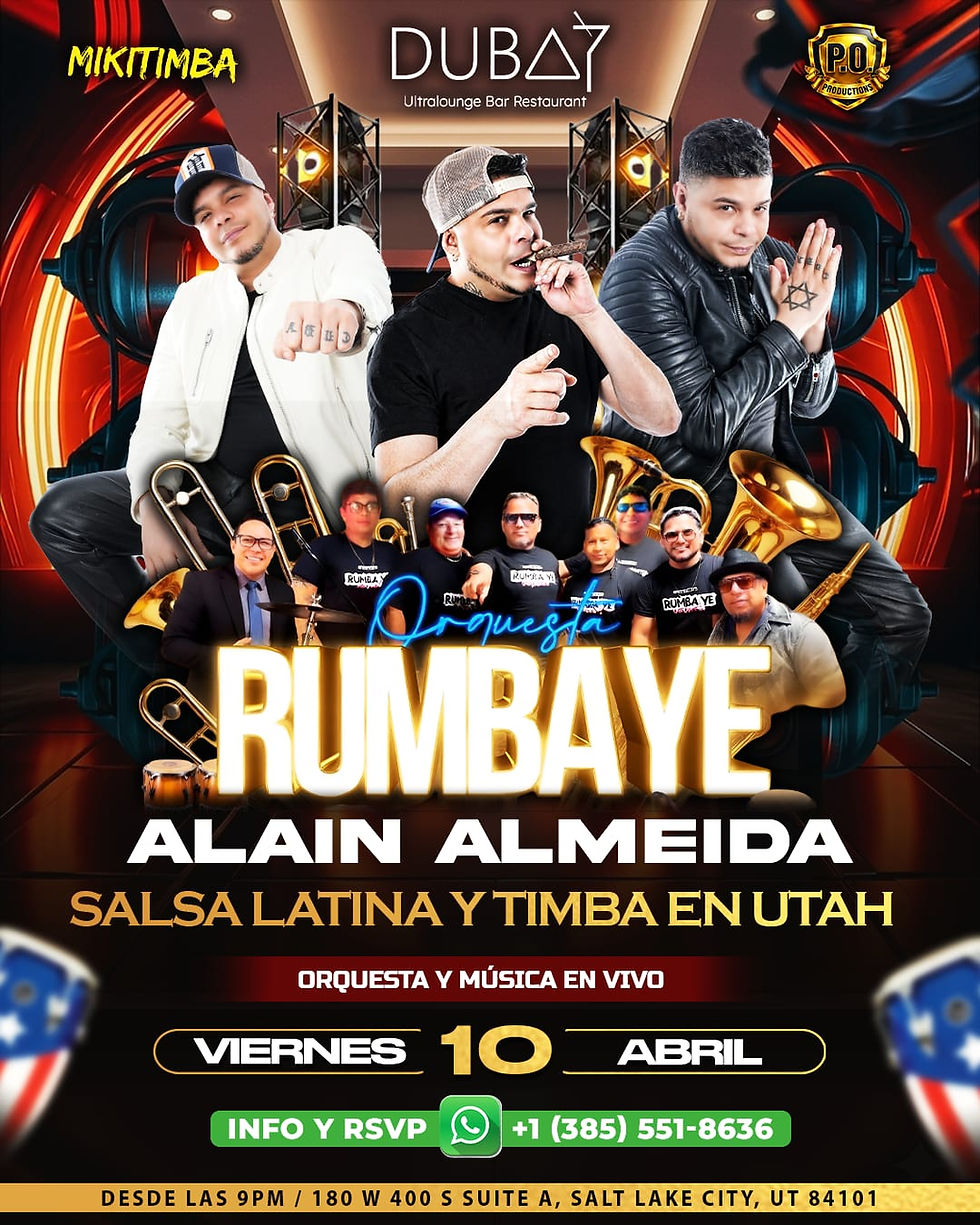 RUMBAYE Salsa Latina y Timba Utah | April 10–11, 2026 at Dubai UT Salt Lake City