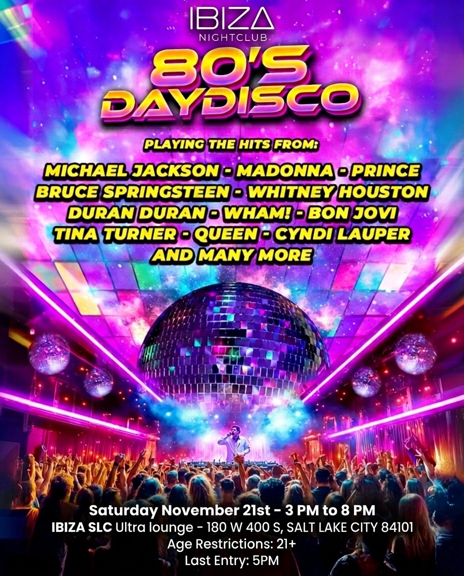 80s Day Disco Salt Lake City flyer
