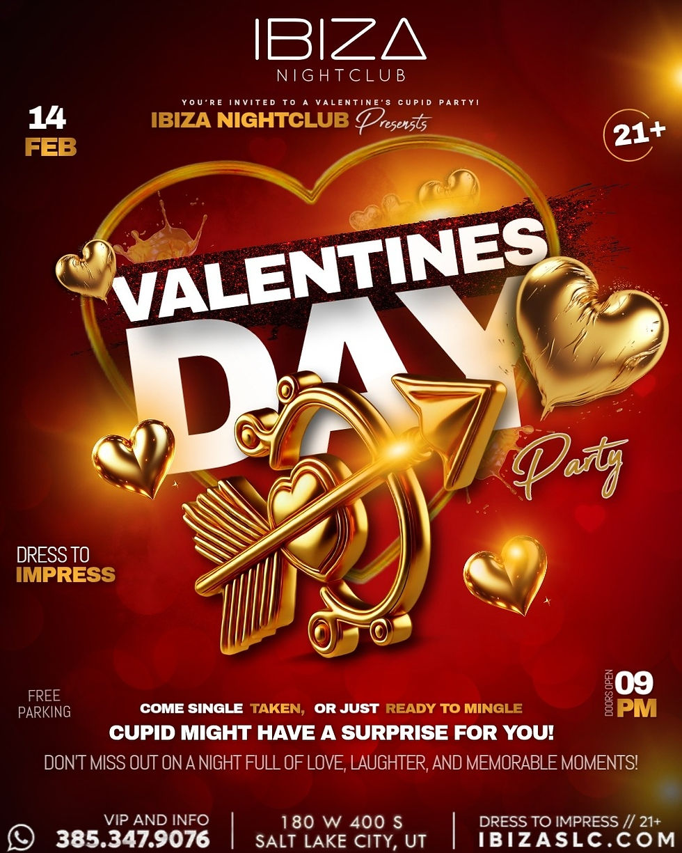 Vibra Sábados Latinos Valentine’s Day Party at IBIZA SLC | Salt Lake City 21+