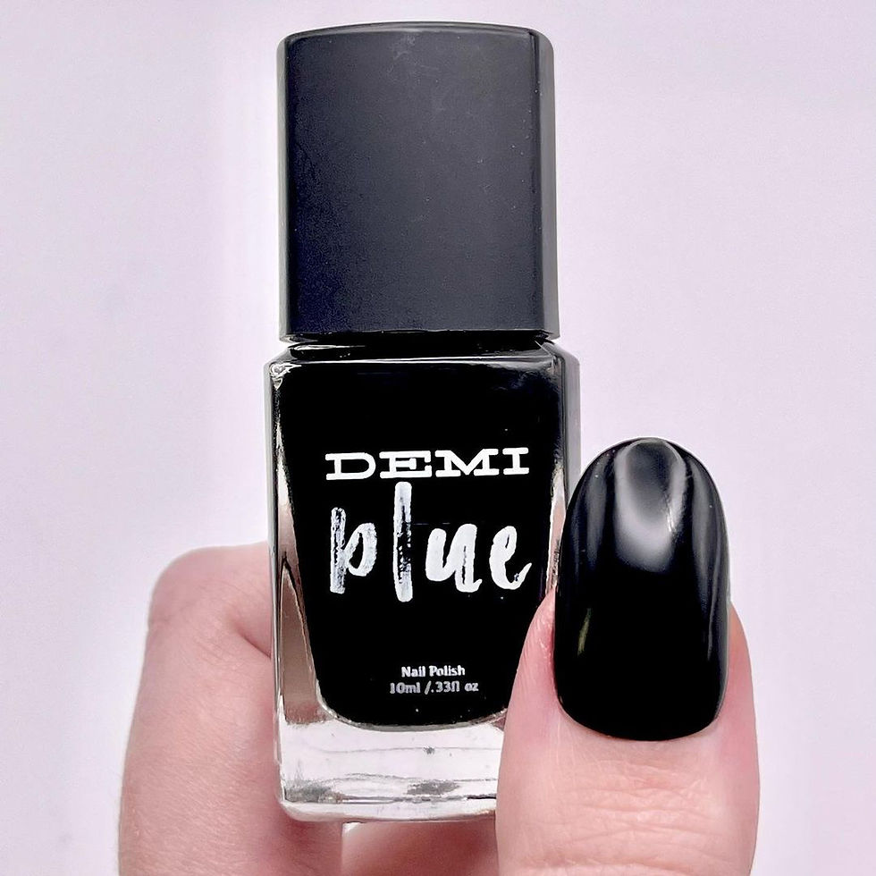 Thumbnail: Swatch of Black Nail Magic black vegan nail polish