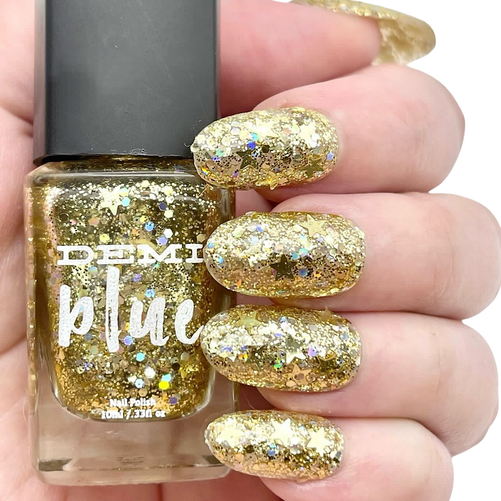 Thumbnail: non-toxic gold shimmer nail polish by DEMIblue