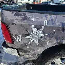 embossed vinyl on truck, casper wyoming
